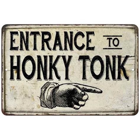 vintage metal bar signs honky tonk house|Honky Tonk Metal Sign .